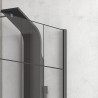 Parete doccia walk in 120 cm colore nero NICO-W1000 kamalu - 6