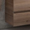 Composizione bagno sospesa 100cm: mobile con lavabo, specchio contenitore e colonna  TOD-100F kamalu - 8