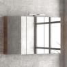 Composizione bagno sospesa 100cm: mobile con lavabo, specchio contenitore e colonna  TOD-100F kamalu - 11