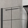 Box doccia angolare 140x70 colore nero. Porta da 70cm fisso da 140cm NICO-3500 kamalu - 6