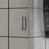 Box doccia angolare 140x70 colore nero. Porta da 70cm fisso da 140cm NICO-3500 kamalu - 4