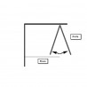 Box doccia angolare 140x70 colore nero. Porta da 70cm fisso da 140cm NICO-3500 kamalu - 3