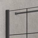Box doccia 70x80 profili e serigrafia neri kamalubagno