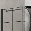 Box doccia angolo 80x80 nero opaco NICO-3500 kamalu - 6