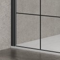 Box doccia angolo 80x80 nero opaco NICO-3500 kamalu - 8