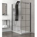 Box doccia angolo 80x80 nero opaco NICO-3500 kamalu - 1