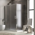 Box doccia angolare 120x80 vetro opaco altezza 180cm  K410NS kamalu - 1