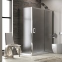 Box doccia angolare 120x80 vetro opaco altezza 180cm  K410NS kamalu - 2