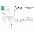 Miscelatore da incasso a muro con 2 maniglie modello Ection-2LI kamalu - 2