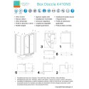 Box doccia 170x90 vetro serigrafato altezza 180cm kamalubagno