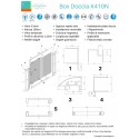 Box doccia un lato 120cm altezza 180cm modello K410N kamalu - 3