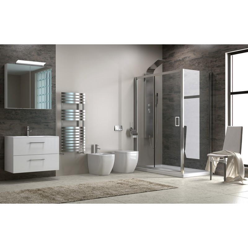 Cabina doccia 120x70 cm vetro trasparente altezza 180cm K410NS kamalu - 4