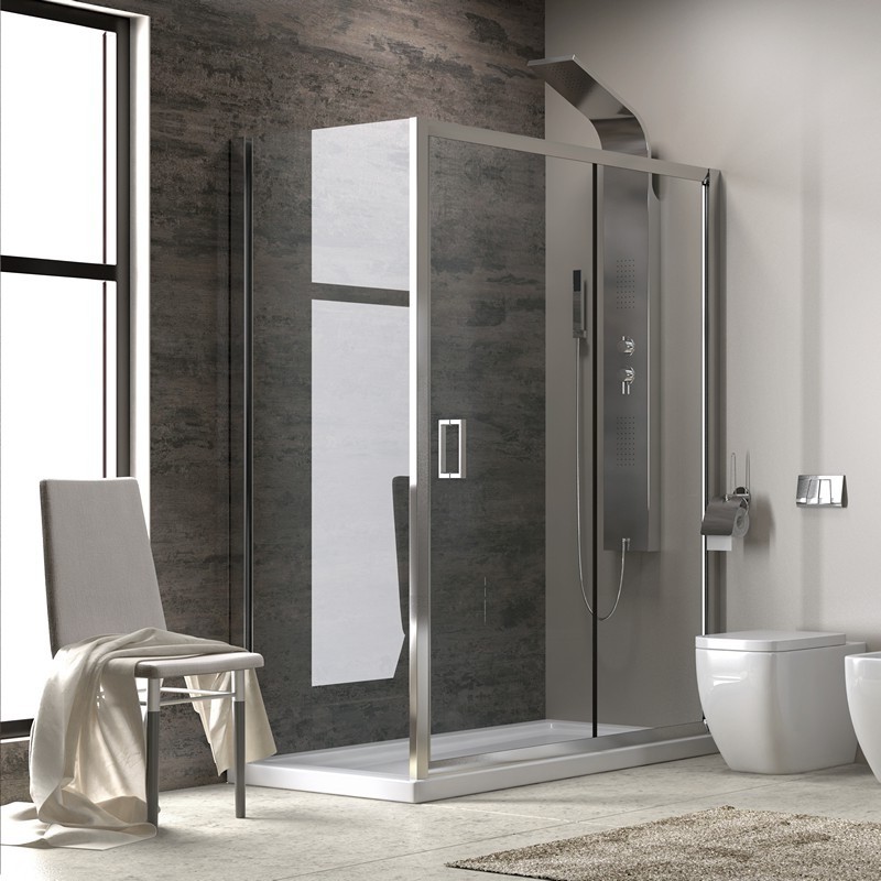 Cabina doccia 120x70 cm vetro trasparente altezza 180cm K410NS kamalu - 12