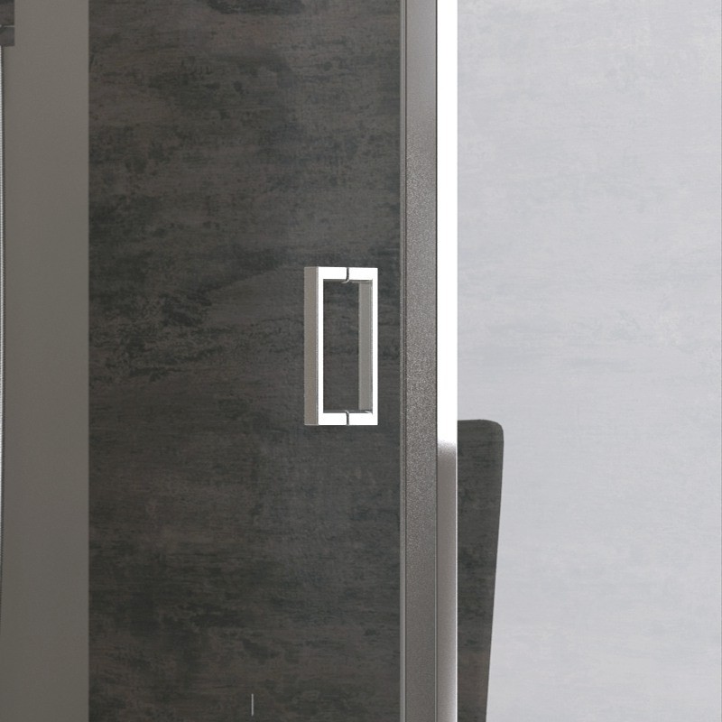 Cabina doccia 120x70 cm vetro trasparente altezza 180cm K410NS kamalu - 5
