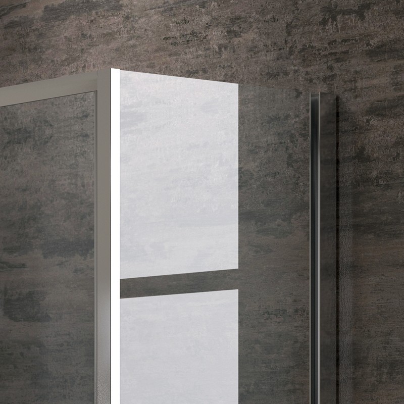 Cabina doccia 120x70 cm vetro trasparente altezza 180cm K410NS kamalu - 7