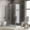 Box doccia angolare 140x70 cm vetro trasparente altezza 180cm K410NS kamalu - 9