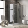 Box doccia angolare 140x70 cm vetro trasparente altezza 180cm K410NS kamalu - 12