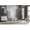 Box doccia angolare 150x70 cm vetro trasparente altezza 180cm K410NS kamalu - 4