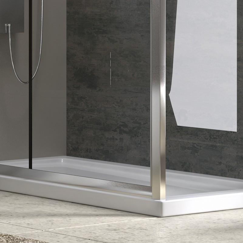Box doccia angolare 150x70 cm vetro trasparente altezza 180cm K410NS kamalu - 8