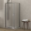 Box doccia 90x80 vetro opaco ante scorrevoli altezza 180cm K410 kamalu - 2