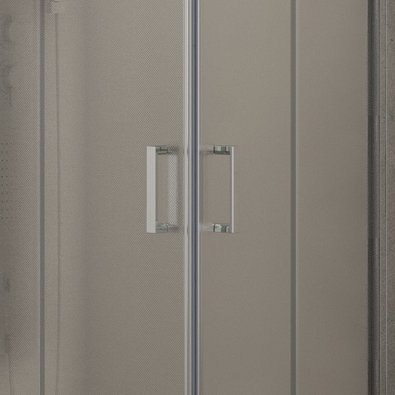 Box doccia 100x80 apertura angolare vetro opaco altezza 180cm K410 kamalu - 6