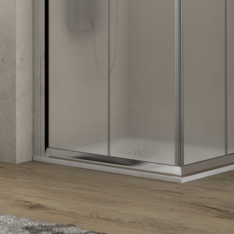 Box doccia 100x80 apertura angolare vetro opaco altezza 180cm K410 kamalu - 7
