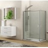 Box doccia dimensioni 140x80 vetro trasparente altezza 180cm K410 kamalu - 5