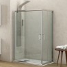 Box doccia dimensioni 140x80 vetro trasparente altezza 180cm K410 kamalu - 6