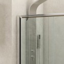 Box doccia dimensioni 140x80 vetro trasparente altezza 180cm K410 kamalu - 7
