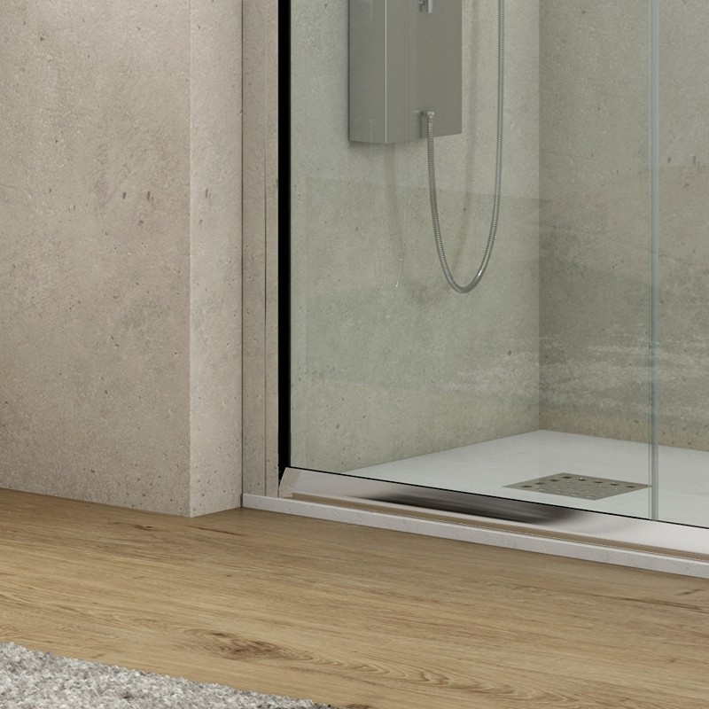Box doccia dimensioni 140x80 vetro trasparente altezza 180cm K410 kamalu - 8