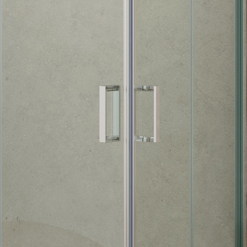 Box doccia dimensioni 140x80 vetro trasparente altezza 180cm K410 kamalu - 9