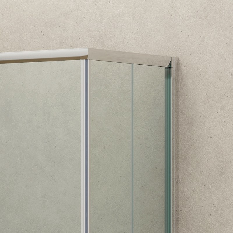 Box doccia dimensioni 140x80 vetro trasparente altezza 180cm K410 kamalu - 10