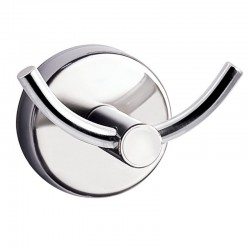 Appendino doppio gancio design curvo in acciaio inox finitura lucida |  Monde-C kamalu - 1