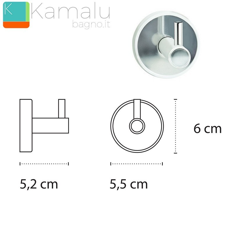 Appendino bagno colore bianco kamalu