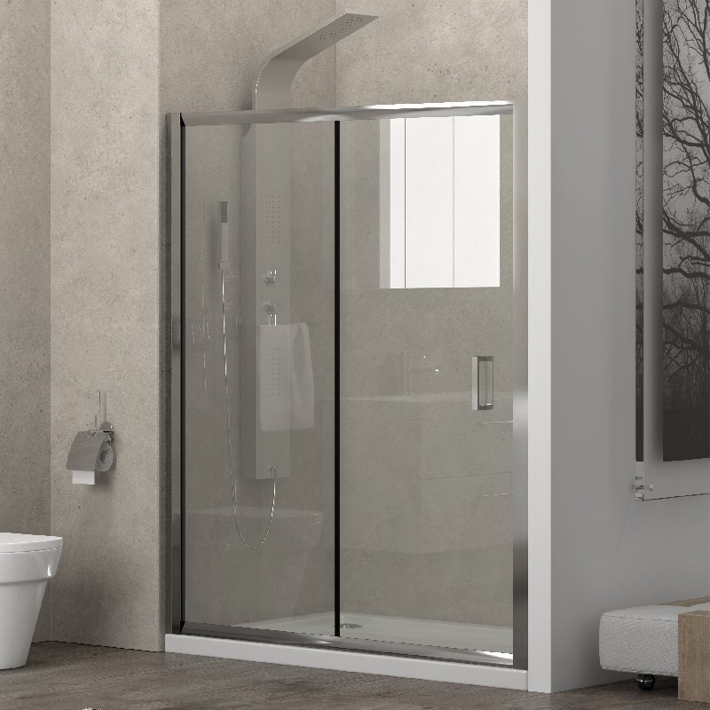 Porta doccia nicchia 110cm con anta scorrevole altezza 180cm K410N kamalu - 1