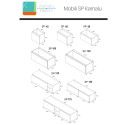 Composizione bagno sospesa 80cm mobile colonna e specchio led kamalu - 6
