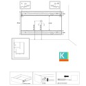 Composizione bagno sospesa 80cm mobile colonna e specchio led kamalu - 7