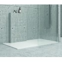 Piatto doccia effetto pietra 120x70 colore bianco
