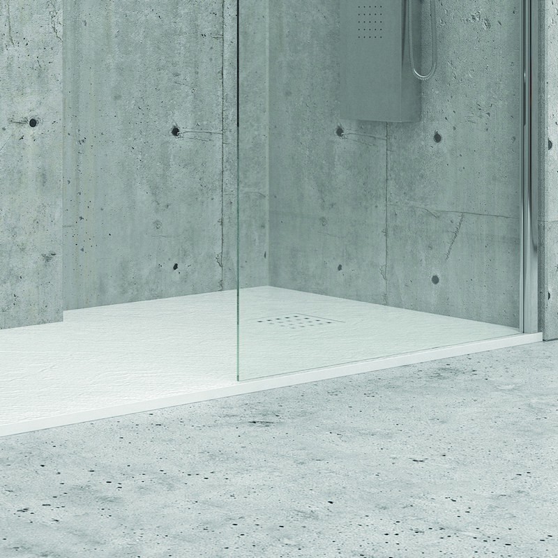 Piatto doccia pietra 100x120 colore bianco kamalu - 5