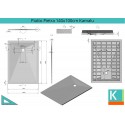 Piatto doccia pietra 100x140 colore bianco kamalu - 2