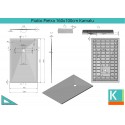 Piatto doccia pietra 100x160 colore bianco kamalu - 2