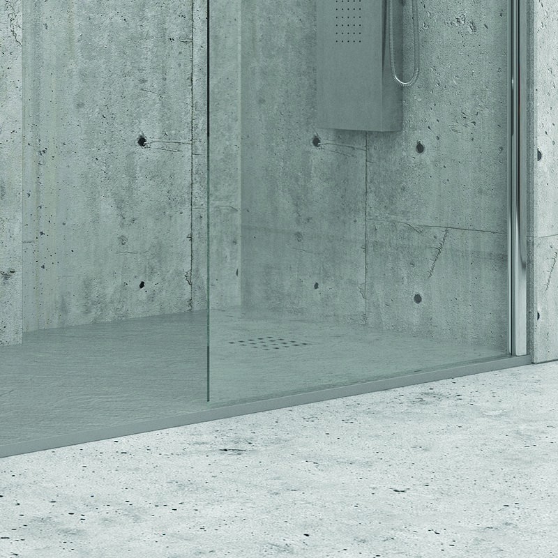Piatto doccia 180x90 effetto pietra colore grigio kamalu - 3