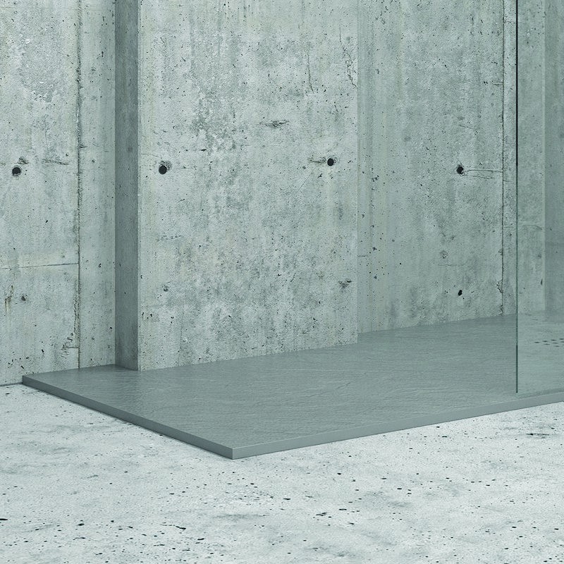 Piatto doccia 180x90 effetto pietra colore grigio kamalu - 5
