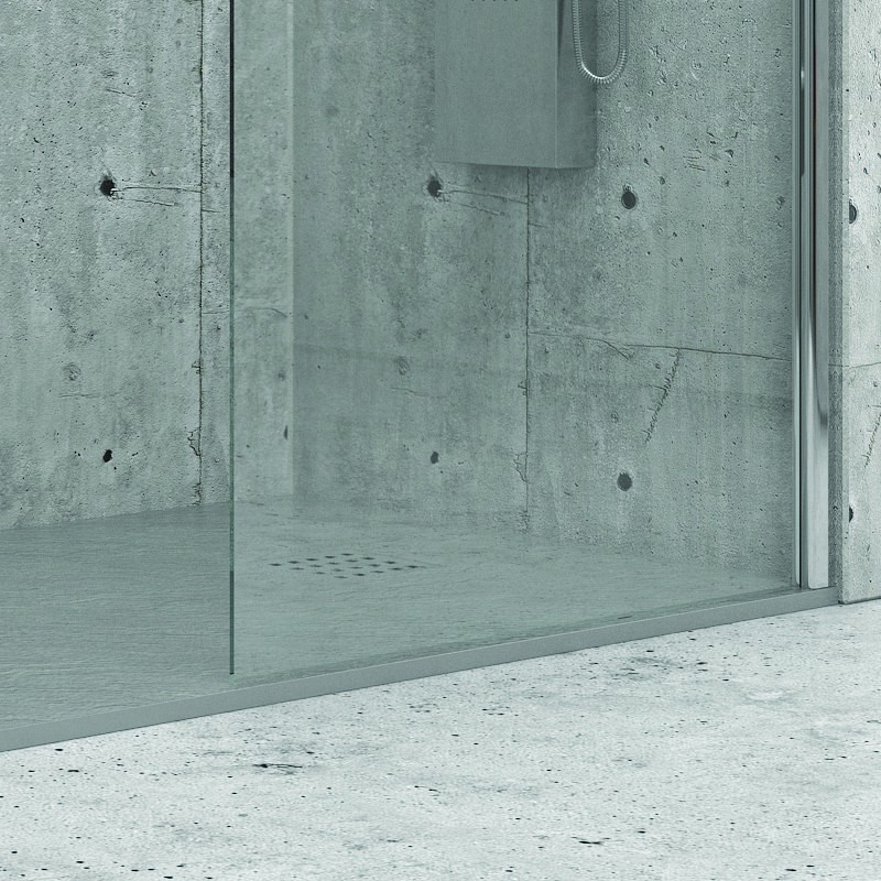 Piatto doccia 180x90 effetto pietra colore grigio kamalu - 6