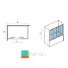 Box vasca 200-205cm KV05 kamalu - 2