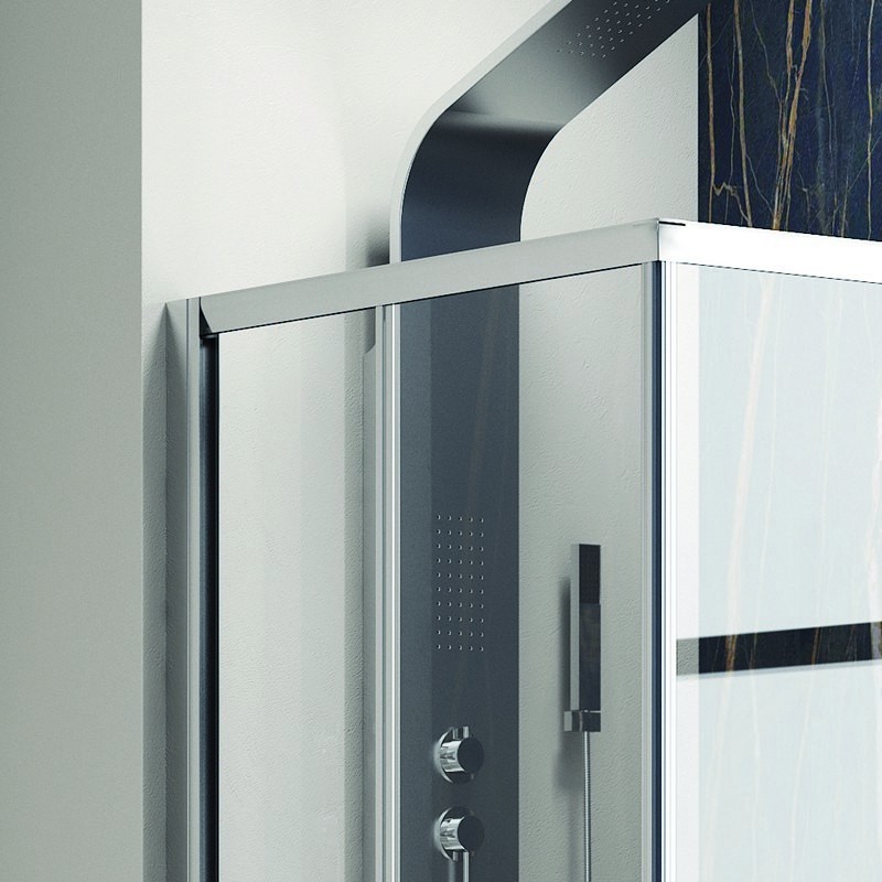Cabina doccia 90x90 angolare 2 ante scorrevoli cristallo 6mm KF1000 kamalu - 6