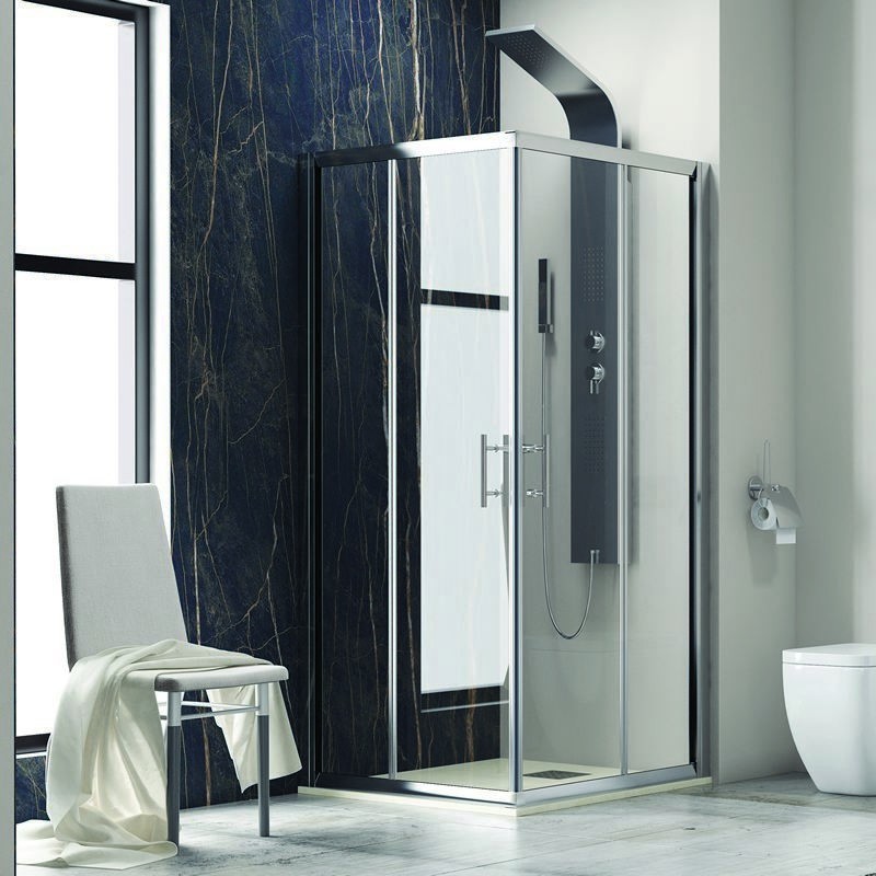 Box doccia angolare 100x100 anticalcare kamalubagno