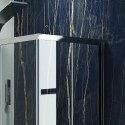Box doccia 140x70 cm angolare cristallo trasparente anticalcare KF1000 kamalu - 6