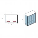 Box doccia 170x80 kamalu bagno