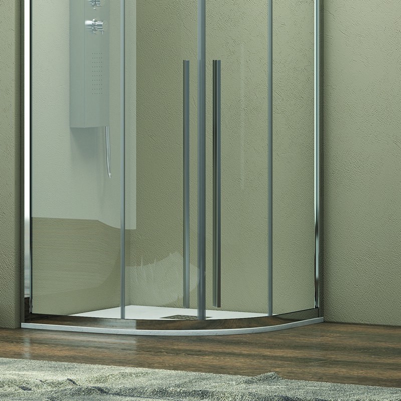 Cabina doccia 80x80 semicircolare vetro 8mm anticalcare altezza 200 KE2000 kamalu - 6
